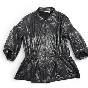 Zenergy by Chico’s metallic snake print jacket.
